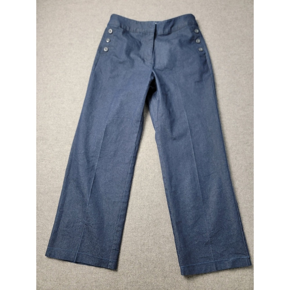 TSD Two Star Dog Sailor Pants Womens 4 Blue Stretch Button Pocket Detail Outdoor